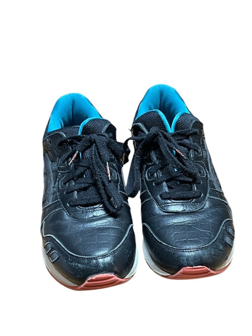 Asics Gel-Lyte III Black & Teal Leather Sneakers US 7 EU 39 H540L - Picture 5 of 7